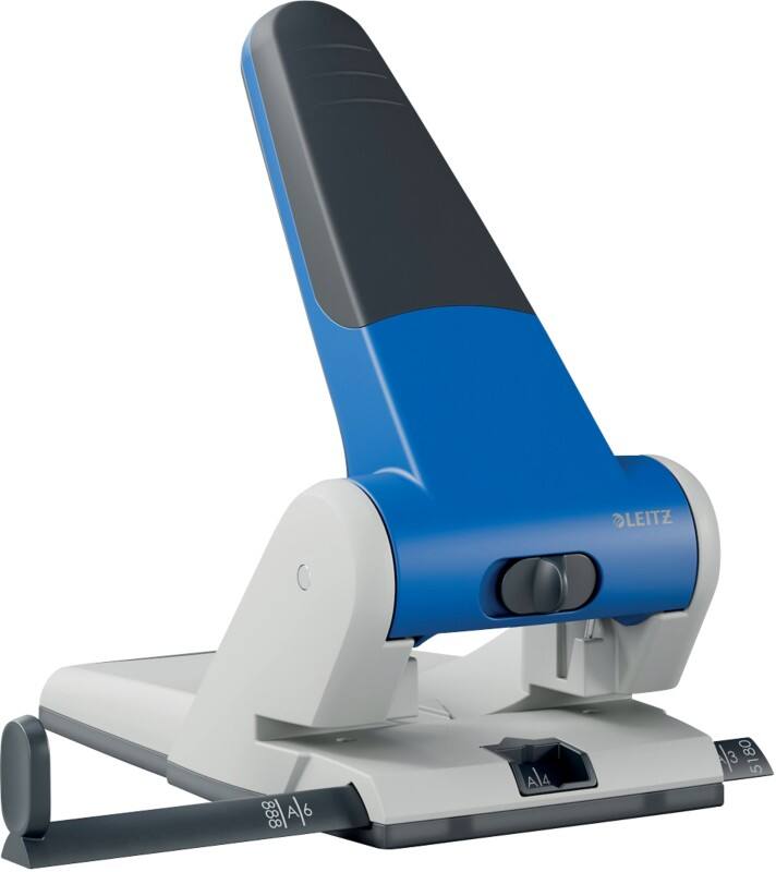 Leitz 2 Löcher Extrastarker Registraturlocher 5180 Metall Powersave 65 Blatt Blau