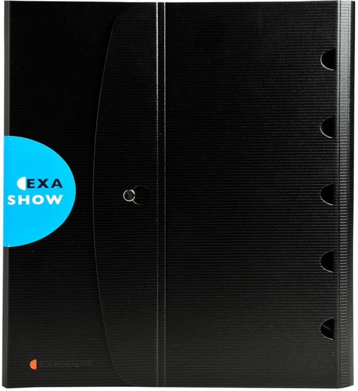 Exacompta Präsentations-Ringbuch Polypropylen DIN A4 4 Ringe 30 mm Schwarz