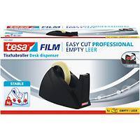 tesa Klebebandabroller tesafilm Easy Cut Professional Schwarz 25 mm (B) x 66 m (L) PS (Polystyrol)