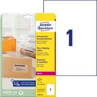 AVERY Zweckform L7567-25 Adressetiketten A4 Transparent 210 x 289.1 mm 25 Blatt à 1 Etiketten