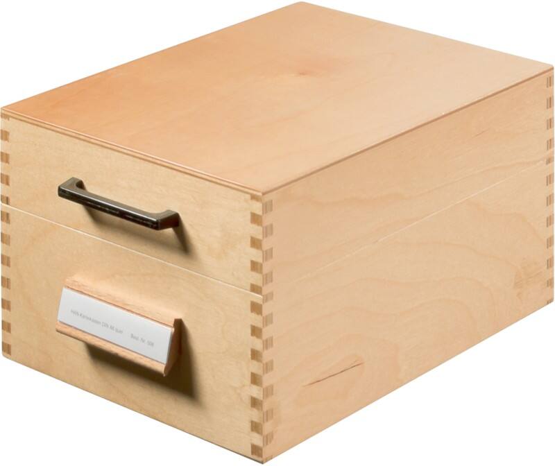 Boîte à fiches HAN A6 Bois 900 Cartes Marron clair 