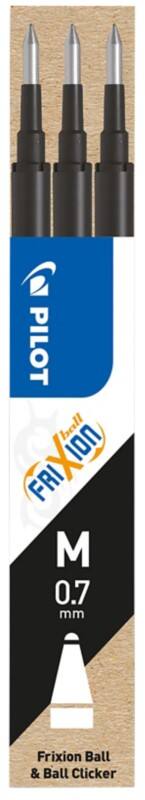Pilot FriXion Ball Clicker Stiftminen 0.35 mm Mittel Kegelförmig Schwarz 3 Stück