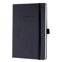 Sigel Conceptum A5 Fallgebunden Schwarz Hardcover-Notizbuch Kariert 97 Blatt