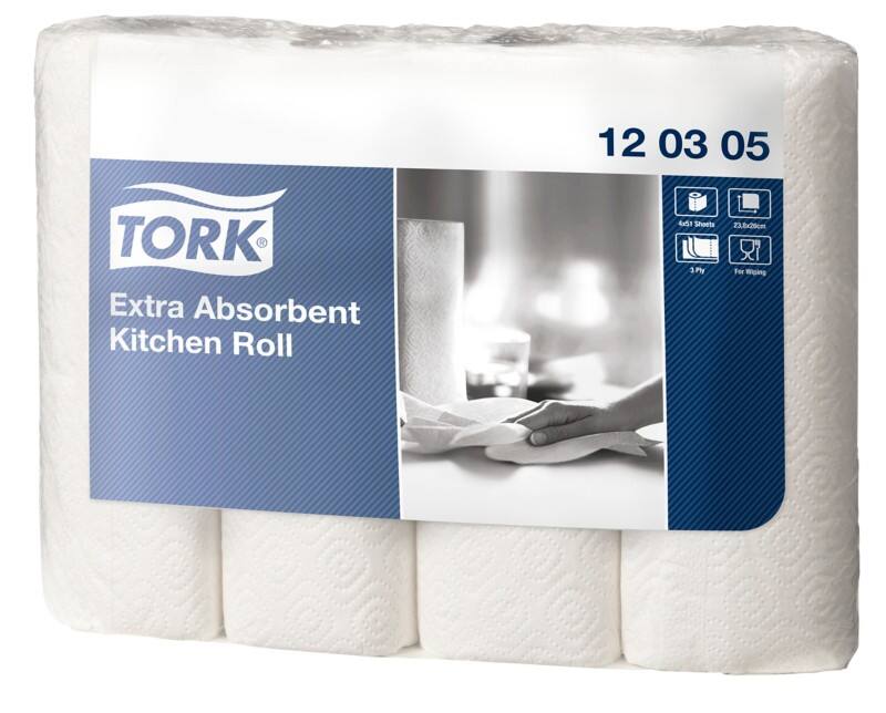 Tork Premium Küchenrolle 3-lagig 120305 4 Rollen à 51 Blatt