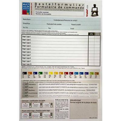 Trodat Personalisierter Vorgefärbter Stempel 5208 Grau 6,8 x 4,7 cm