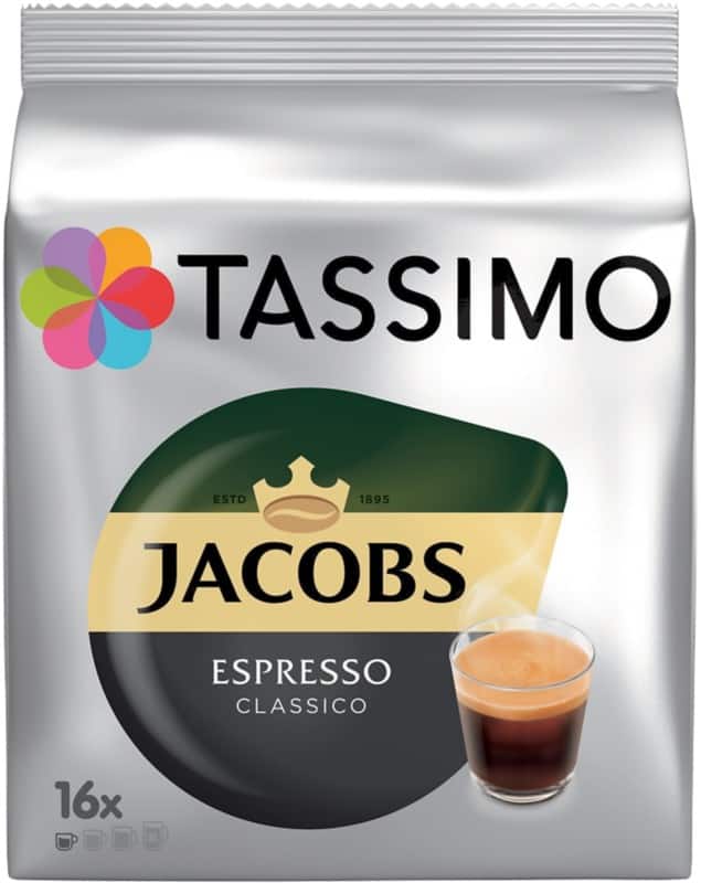 Café Tassimo Capsules Espresso Intenso 16 Unités de 7 g