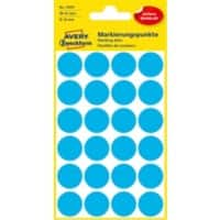 Pastilles autocollantes AVERY Zweckform 3005 Bleu Rond Ø 18 mm 4 Feuilles de 24 Étiquettes