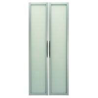 Hammerbacher Glas-Rahmentür Matrix Silber 790 x 19 x 1.840 mm 2 Stück