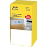 Étiquettes d'affranchissement Franking AVERY Zweckform 3433 Blanc 163 x 43 mm 500 Feuilles de 2 Étiquettes