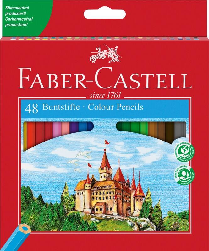 Crayons de couleur Faber-Castell Castle Assortiment 48 Unités