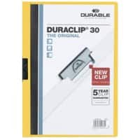 Farde à clip DURABLE Duraclip A4 Jaune Polypropylène Dos :