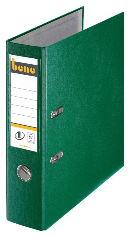 Classeur à levier Bene Large No,1 Power A4 80 mm Vert 2 Anneaux 291400 Plastique Portrait