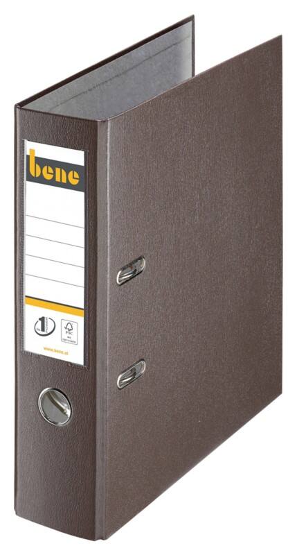 Classeur à levier Bene Large No,1 Power A4 80 mm Brun 2 Anneaux 291400 Plastique Portrait