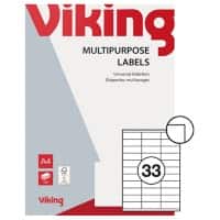 Étiquettes multifonction Viking 3922830 Adhésif Blanc 70 x 25,4 mm 100 feuilles de 33 étiquettes