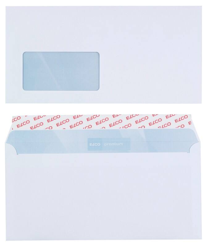 Elco Premium C6/5 Abziehstreifen Briefumschläge Weiß 229 (B) x 114 (H) mm Mit Fenster 100 g/m² 500 Stück
