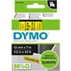Dymo D1 S0720580 / 45018 Authentic Schriftband Selbstklebend Schwarzer Druck auf Gelb 12 mm x 7m
