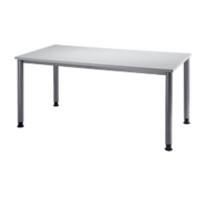 Bureau droit Hammerbacher Matrix Gris clair 1'600 x 800 x 760 x 68 - 76 mm