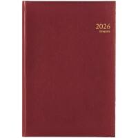 Agenda Brepols Omega Lima 2026 A4 1 Semaine sur 2 pages Allemand, Anglais, Français, Italien, Néerlandais, Espagnol Bordeaux 0,030,1256,04,6,0