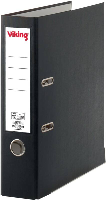 Viking Premium Ordner Breit A4 75 mm Schwarz 2 Ringe Kunststoff Matt Hochformat