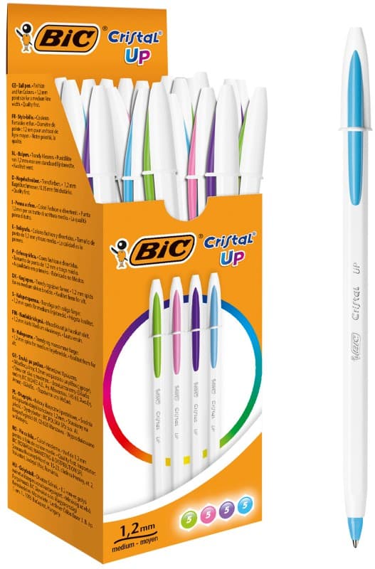 Stylo bille BIC Cristal Up Assortiment 0,35 mm Moyen Bille 20 Unités