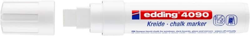 edding 4090 Kreidemarker Weiss Extra Breit Keilspitze 4 - 15 mm