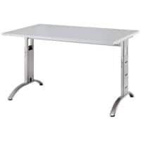 Hammerbacher Future VFS Höhenverstellbar Schreibtisch Rechteckig Grau C-Fuß 1.200 (B) x 800 (T) x 850 (H) mm Spanplatte, Stahl