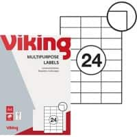 Viking Universaletiketten selbstklebend 70 x 37 mm Weiss 100 Blatt mit 24 Etiketten