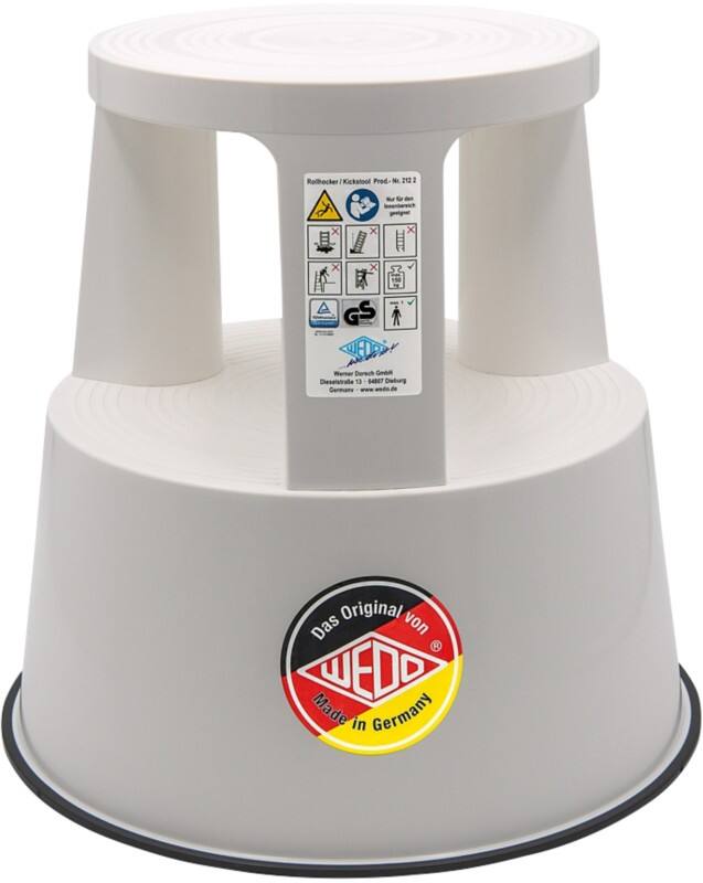 WEDO STEP Rollhocker 430 mm PP (Polypropylen) 150 kg Weiss