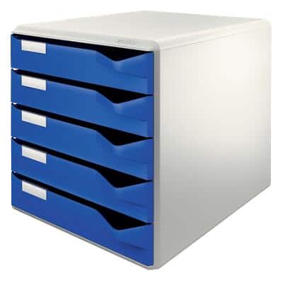 Leitz Schubladenbox Post-Set Polystyrol Blau 28,5 x 35,5 x 39 cm