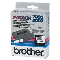 Ruban d'étiquettes Brother TX-241 18 mm x 15 m Noir sur Blanc