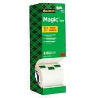 Scotch Magic Klebeband 810 19 mm x 33 m Matt Unsichtbar Vorteilspack 7 Rollen + 1 GRATIS