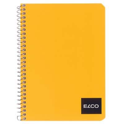 Elco Ringfix Notizbuch A6 Kariert Spiralbindung Pappe Farbig assortiert Perforiert 100 Seiten 10 Stück à 50 Blatt