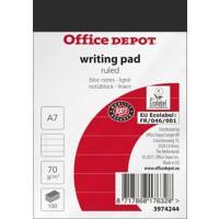 Viking Notizblock A7 Liniert Geheftet Papier Weiss Perforiert 200 Pack 10