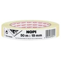 Nopi Kreppband 55510 19 mm x 50 m Beige