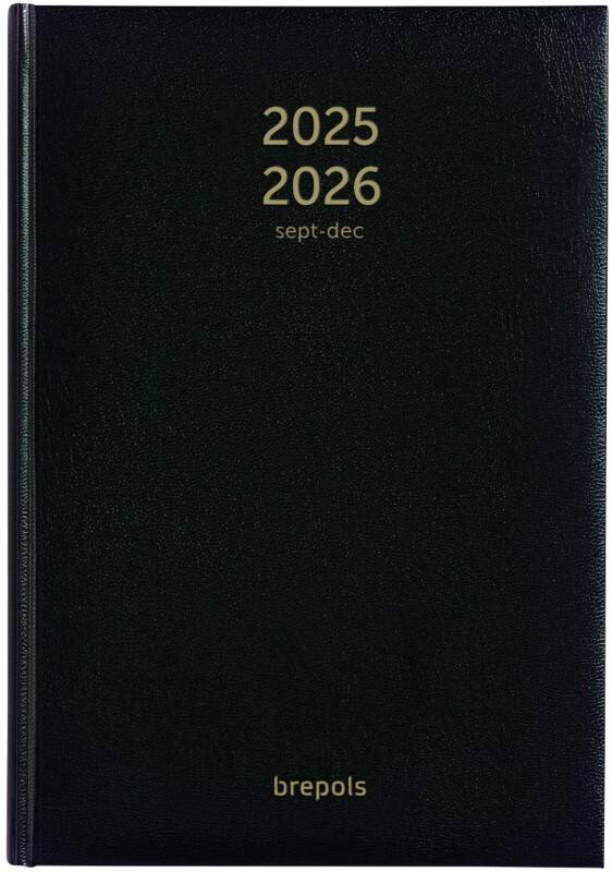 Agenda Brepols 2026 A5 1 Semaine sur 2 pages Noir 2,066,1256,01,6,0