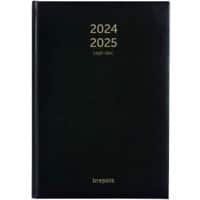 Brepols Terminkalender 2025 A5 1 Woche / 2 Seiten Schwarz