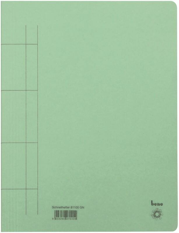 Chemise à lamelle Bene A4 Carton manille Vert