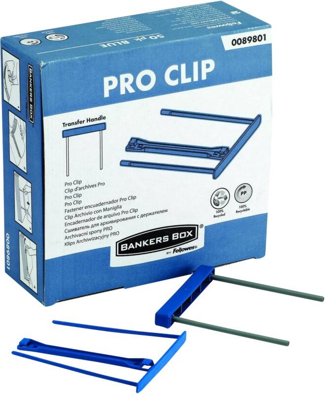 Fixe-dossiers Bankers Box 0089801 Bleu Plastique