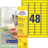AVERY Zweckform Etiketten L6041-20 Gelb 20 Blatt à 48 Etiketten
