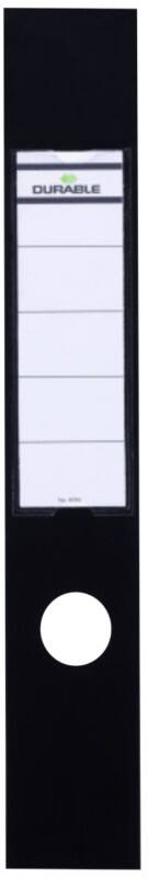 Étiquettes pour dos de classeur ORDOFIX DURABLE 60 mm Noir 10 Unités