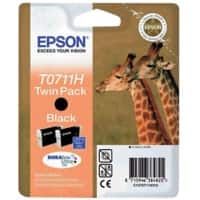 Epson T0711H Original Tintenpatrone C13T07114H10 Schwarz 2 Stück Duopack