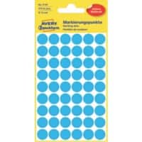 Pastilles autocollantes AVERY Zweckform 3142 Bleu Rond Ø 12 mm 5 Feuilles de 54 Étiquettes