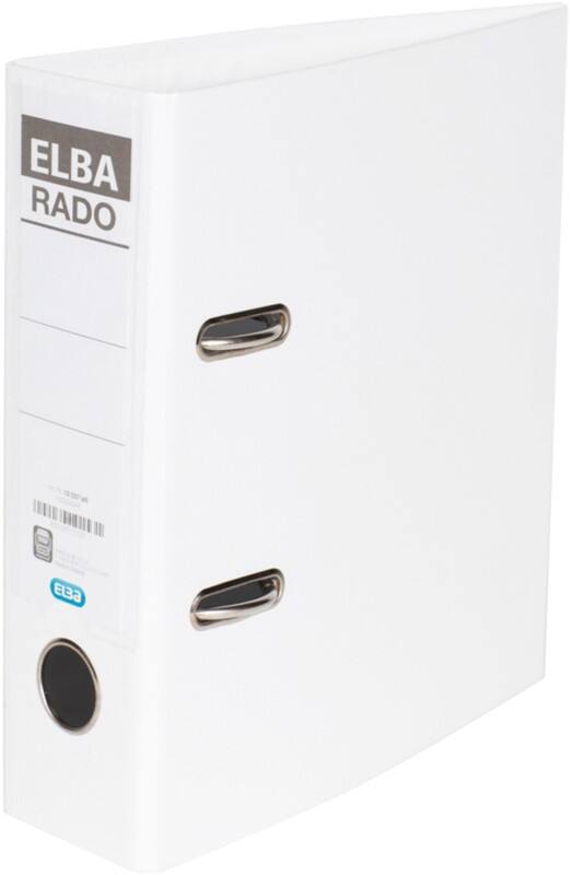 Classeur à levier ELBA Large Rado Plast A5 75 mm Blanc 2 Anneaux 100022642 Plastique Portrait