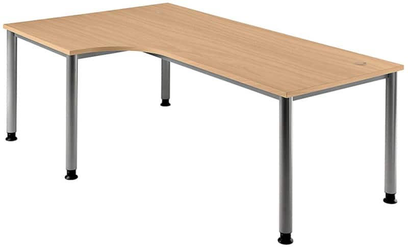 Hammerbacher Matrix Schreibtisch Buche 4 Füsse 2.000 (B) x 1.200 (T) x 760 (H) mm Aluminium, Holz, Kunststoff, Spanplatte