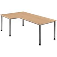 Bureau 4 pieds Hammerbacher Matrix Ergonomic Effect hêtre 2'000 x 1'200 x 760 x 68 - 76 mm