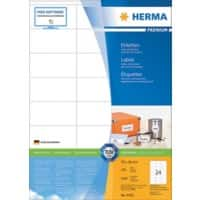 Étiquettes universelles HERMA Laser Premium Adhésif A4 Blanc 7 x 3,6 cm 100 Feuilles de 24 Étiquettes