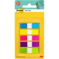 Post-it Index-Haftstreifen Farbig sortiert Blanko 1,19 x 4,32 cm 5 Stück à 20 Streifen