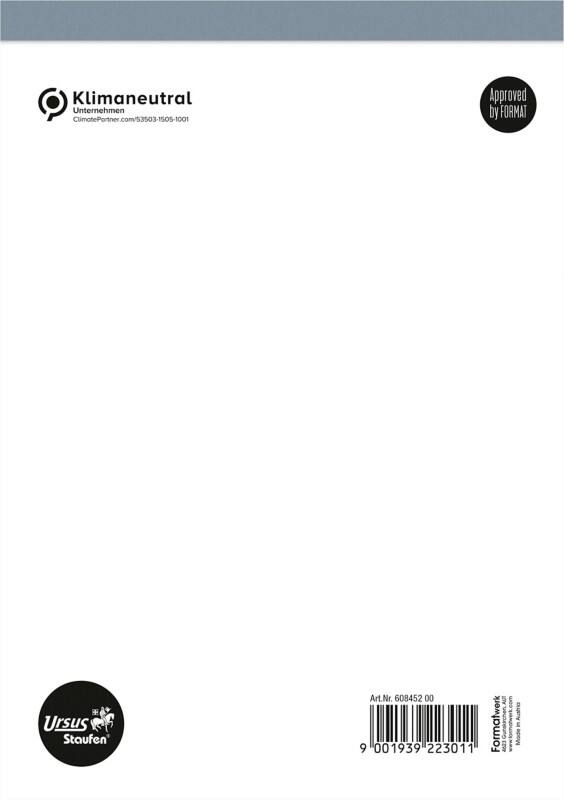 Ursus Style Notizblock A5 Blanko Geheftet Papier Weiss Perforiert 96 Seiten Pack 10