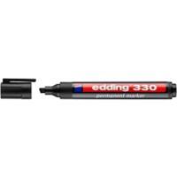 Marqueur permanent edding 330 Large Pointe biseautée 1-5 mm Noir Rechargeable