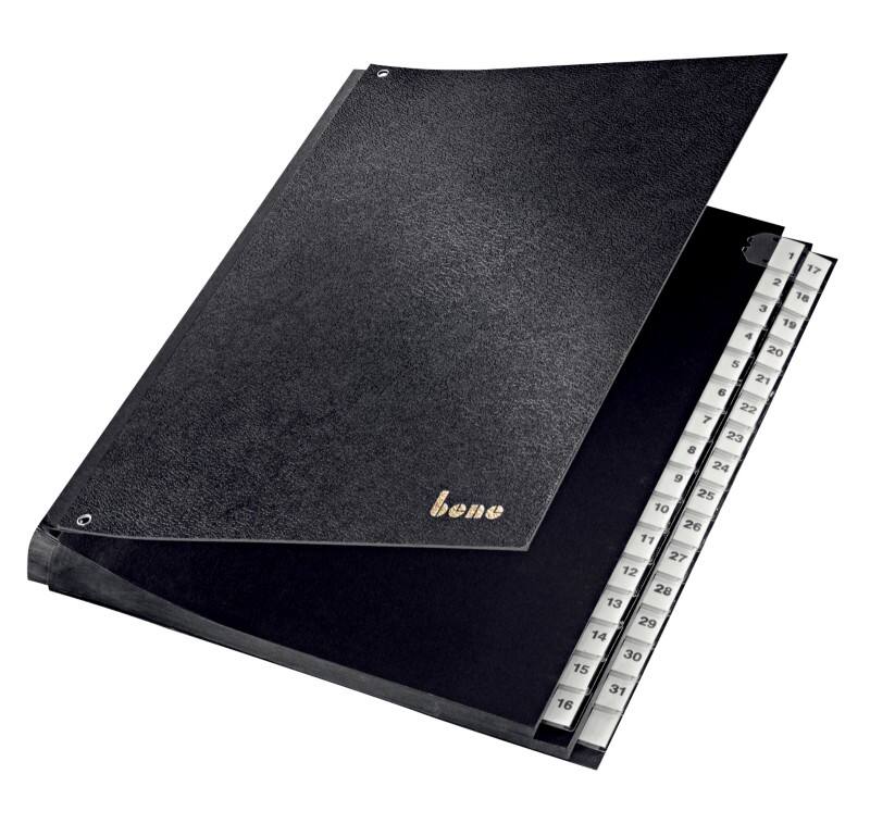 Trieur Bene 75400 A4 1-31 Carton Noir 75400 27,2 (l) x 4,5 (p) x 35,5 (h) cm